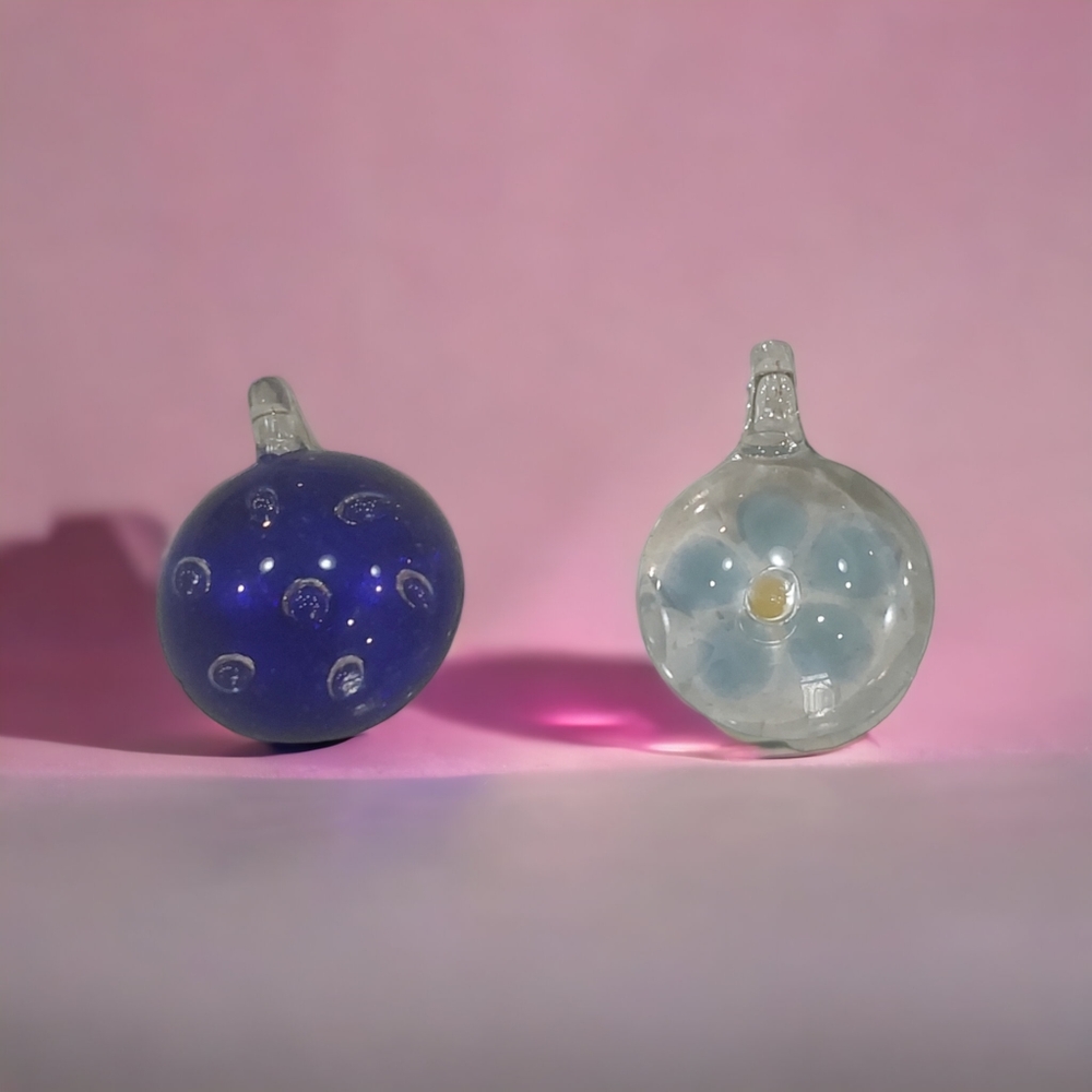 Two Glass Pendant Men or Women's x